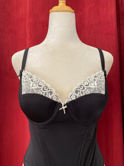 Black lace corset