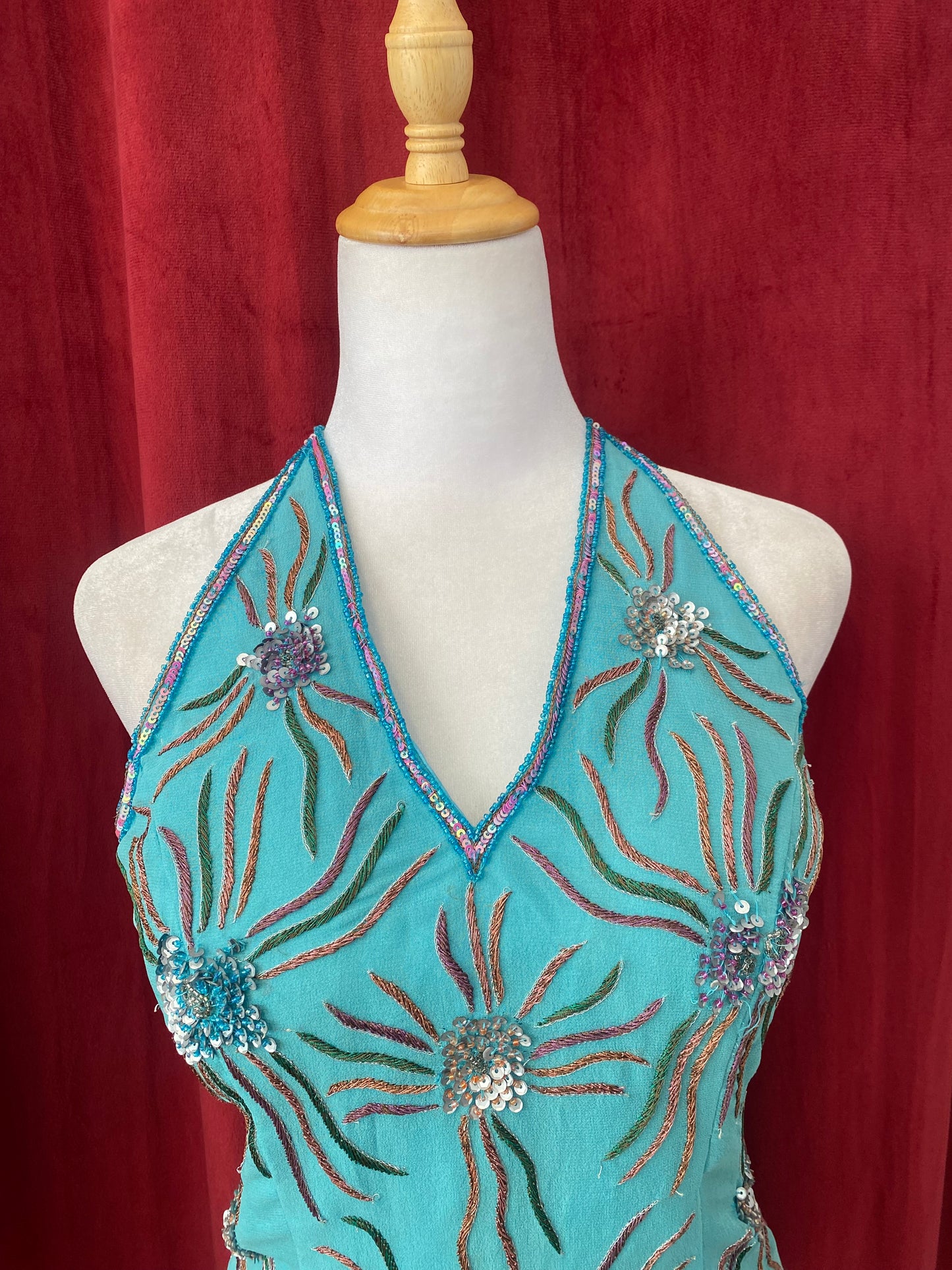 100% silk handbeaded lace up corset 🧜🏻‍♀️