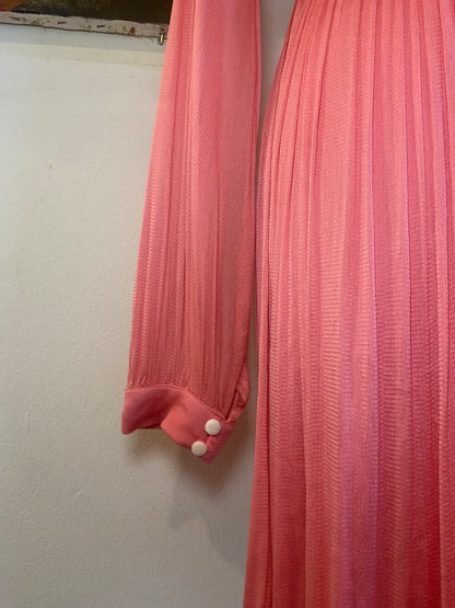 Brand new haute couture silk net mini pink dress