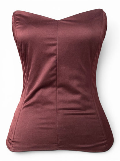 Burgundy bodycon corset ✨