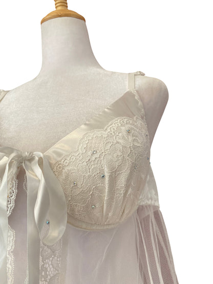 White sequin lace corset ✨