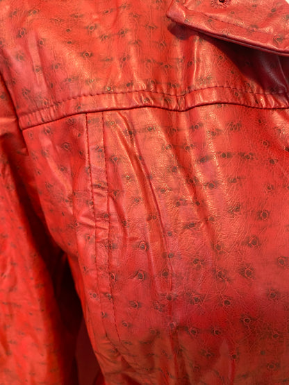 Vegan leather wine burgundy jacket 🍷