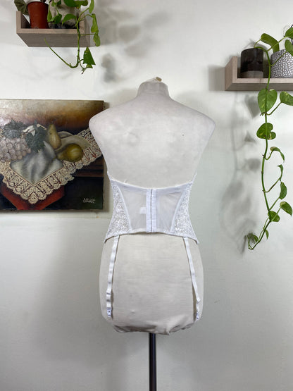 White bridal corset