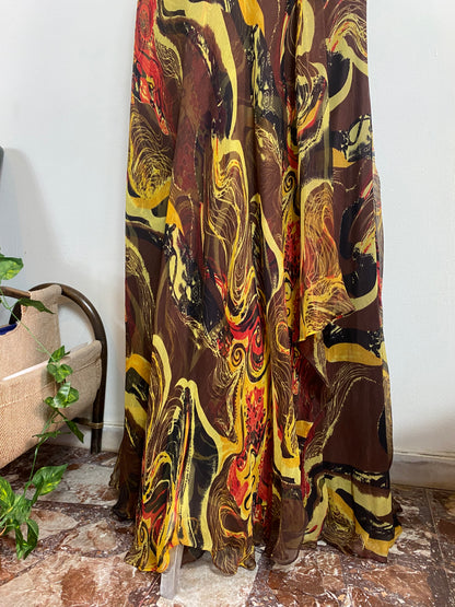 Nocturne Embroidered Silk Gown