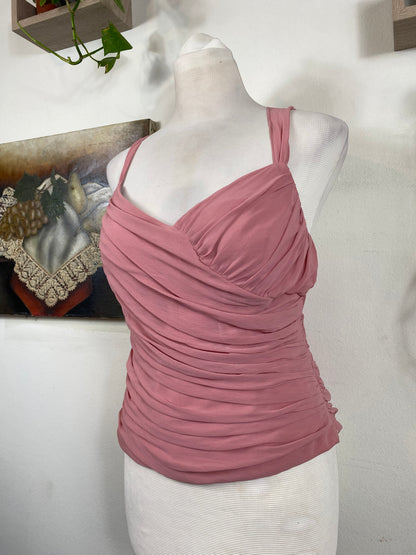 Brand new silk baby pink corset