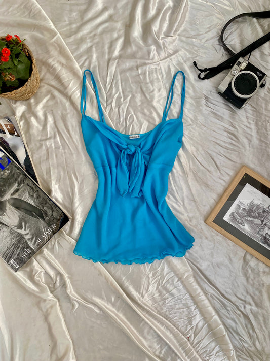 Baby blue ethereal summer top🌊