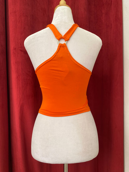 Orange well fitted y2k top