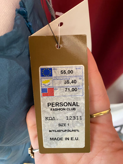 Brand new organza deep blue ruffled maxi skirt