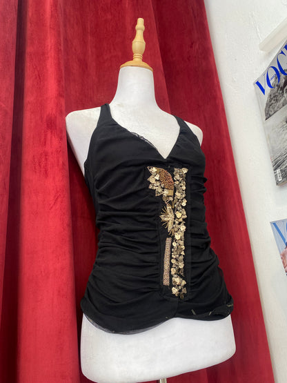 Black tight rushed up top ♟️