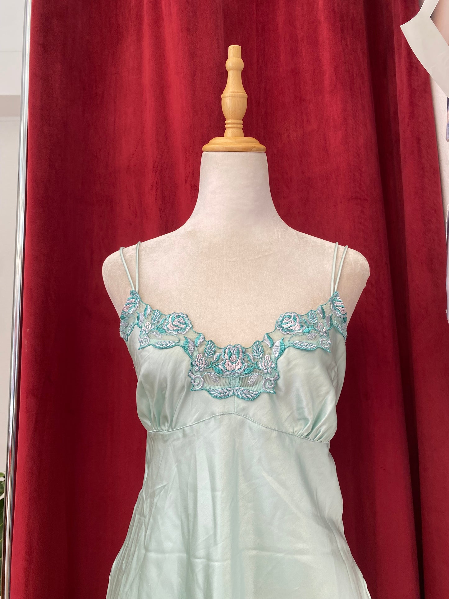 Baby blue satin top