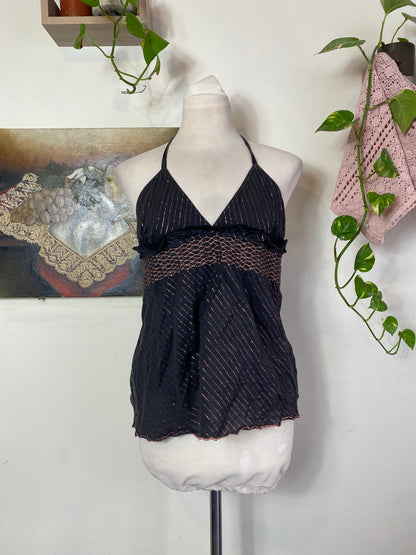 Halter brown summer top