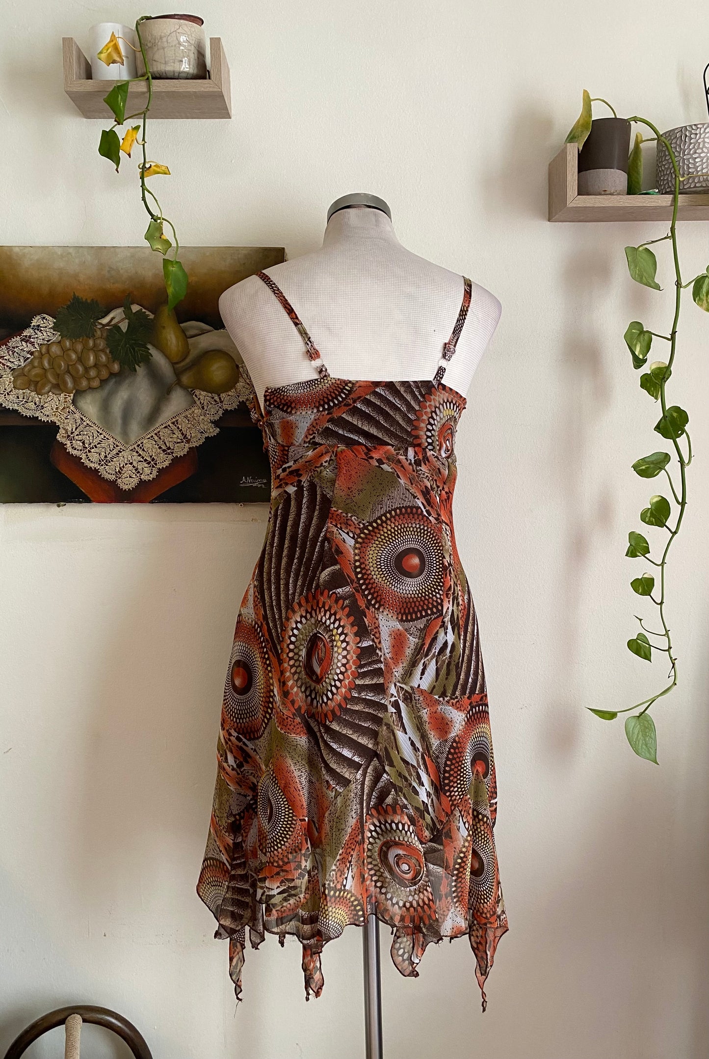 Brand new ruffled multicoloured dress