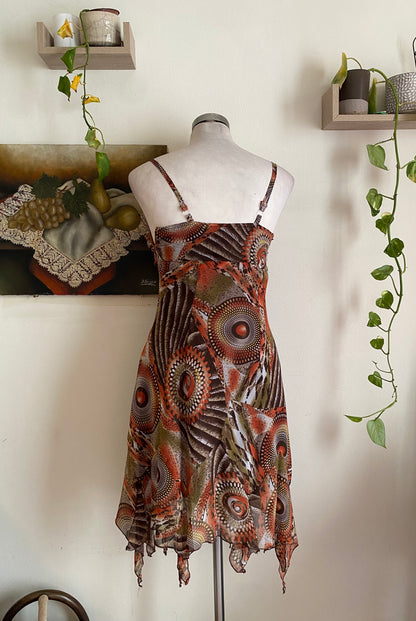 Brand new ruffled multicoloured dress