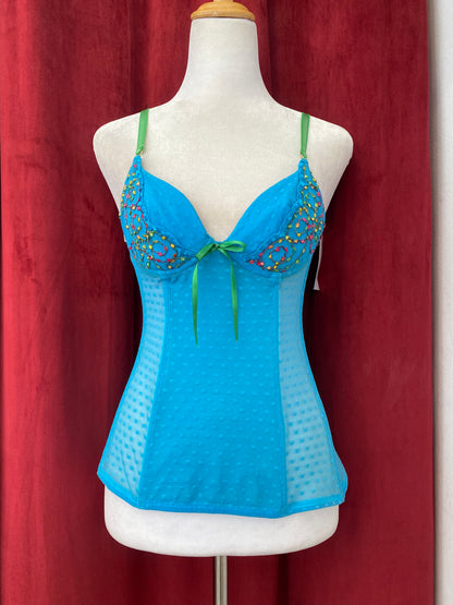 Azure Muse embellished corset