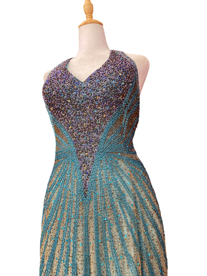 100% silk “The ocean gown”