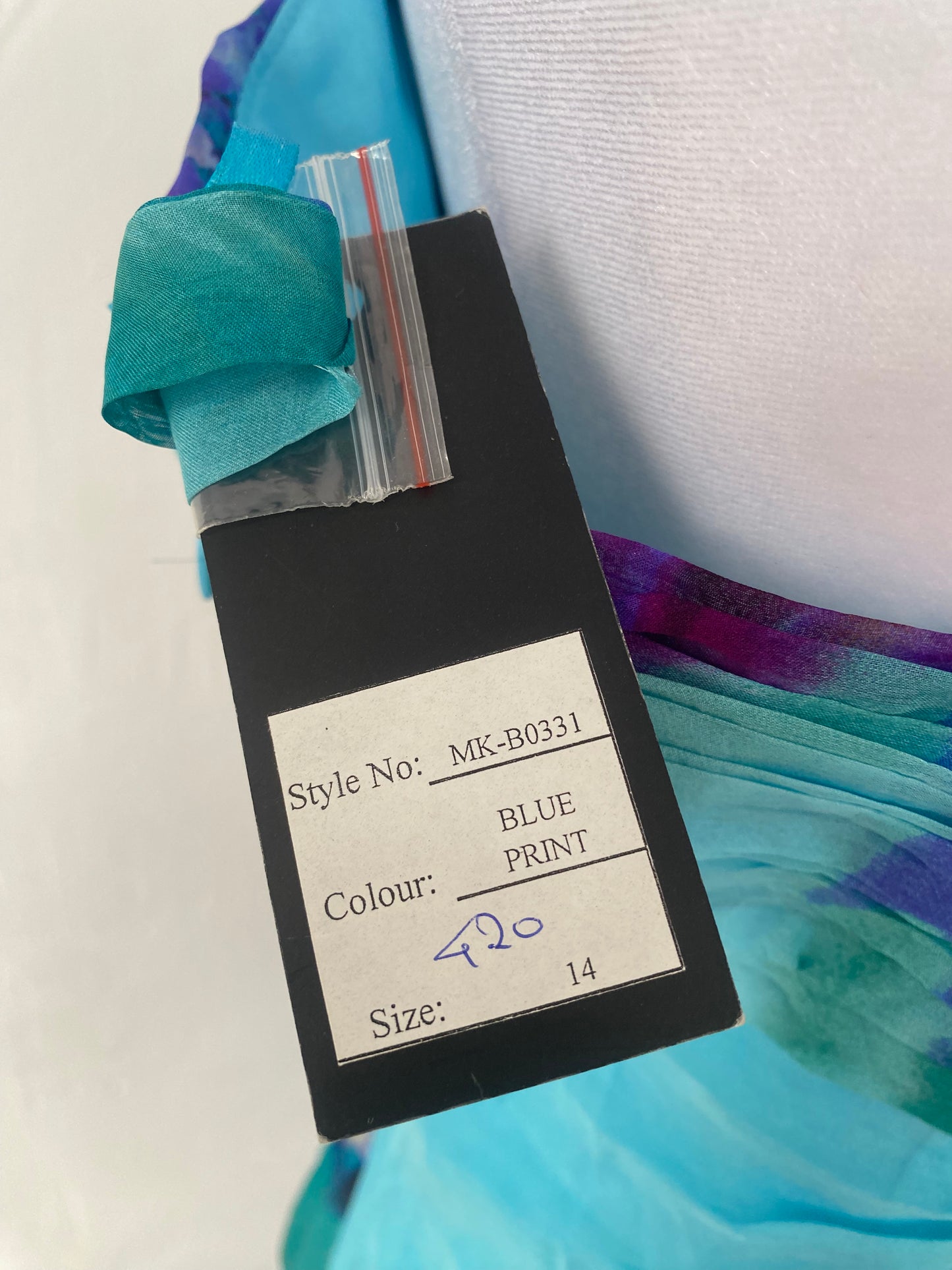 100% silk brand new maxi multicoloured gown with handbeaded details