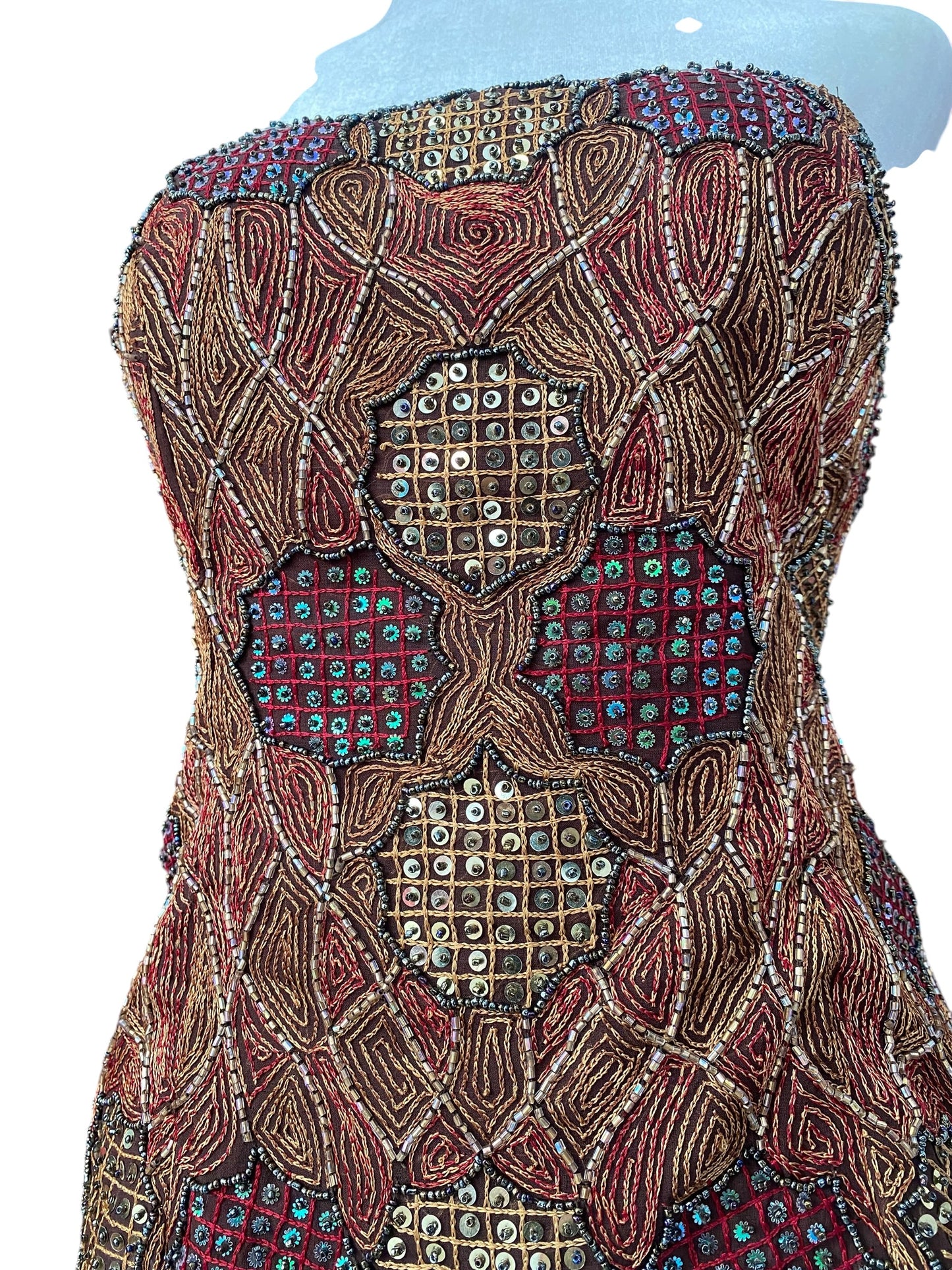 100% silk handbeaded corset ✨