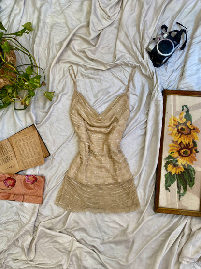 100% silk mermaid handbeaded top