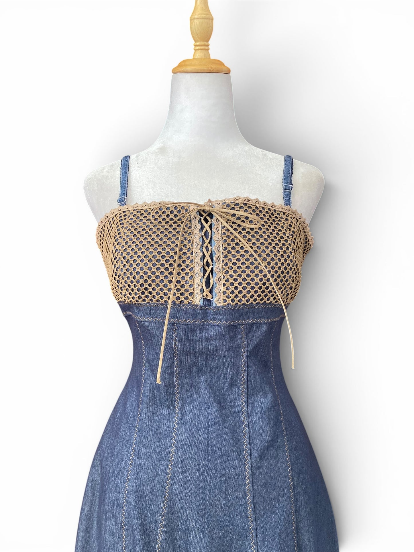 Jean midi bodycon dress