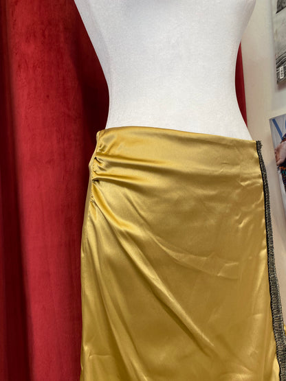 Brand new satin Toi&Moi gold skirt