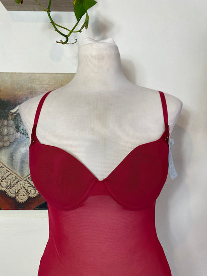 Brand new red 80B bodysuit with open back