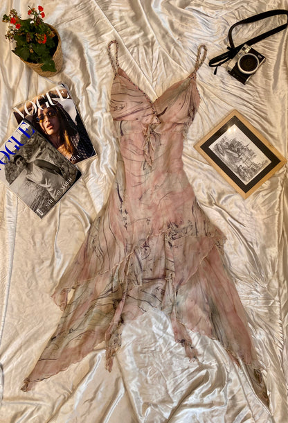 100% silk light pink gown 🌸