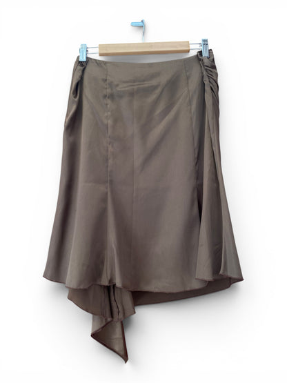 Dark chocolate satin skirt 🤎