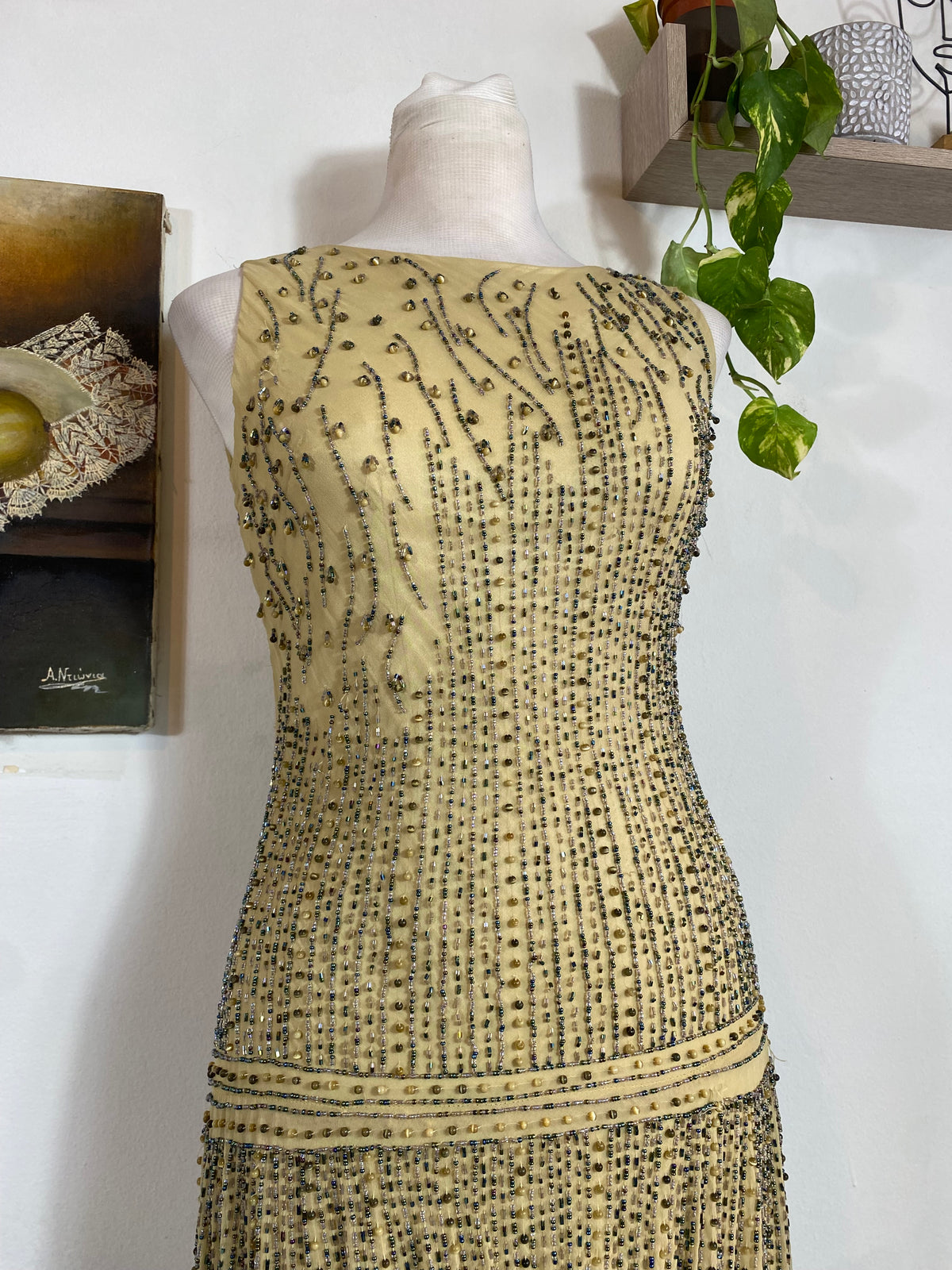 Seraphine Beaded Silk Gown