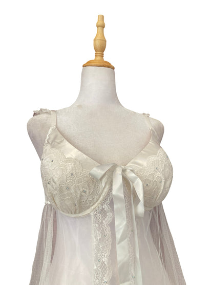 White sequin lace corset ✨