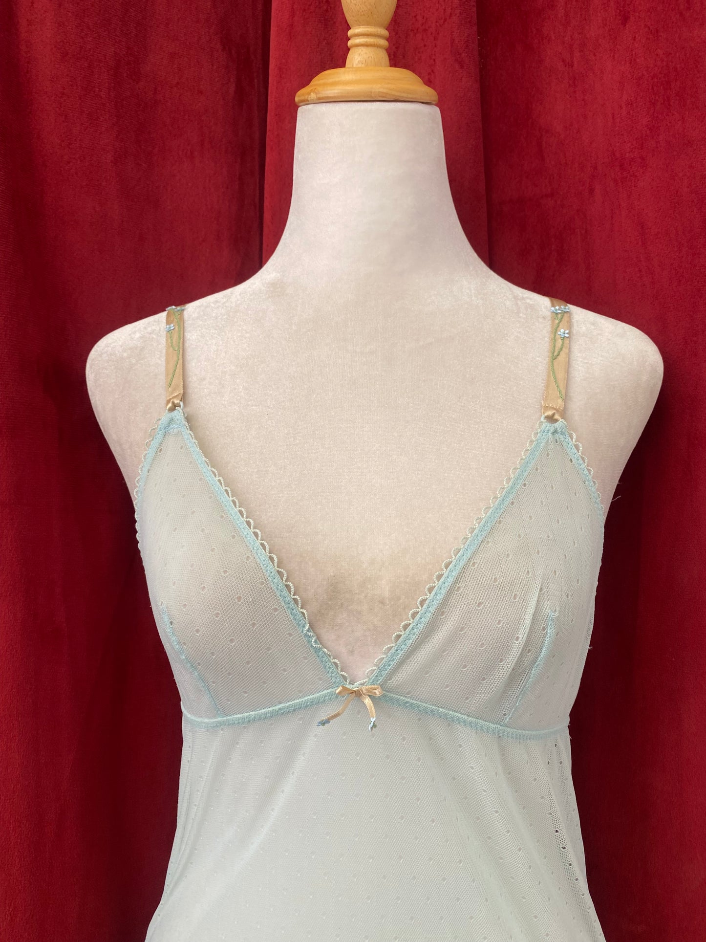 Light blue glow slip dress