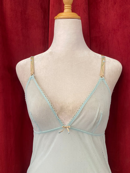 Light blue glow slip dress