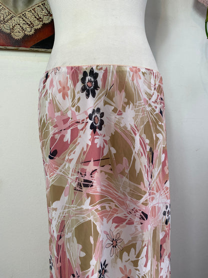 Summer multicoloured pink skirt