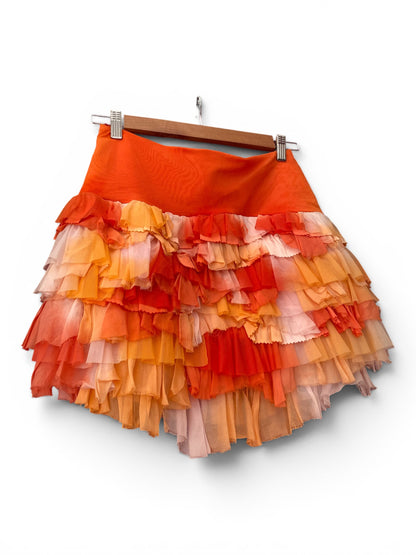 100% silk sunset mini skirt 🌅