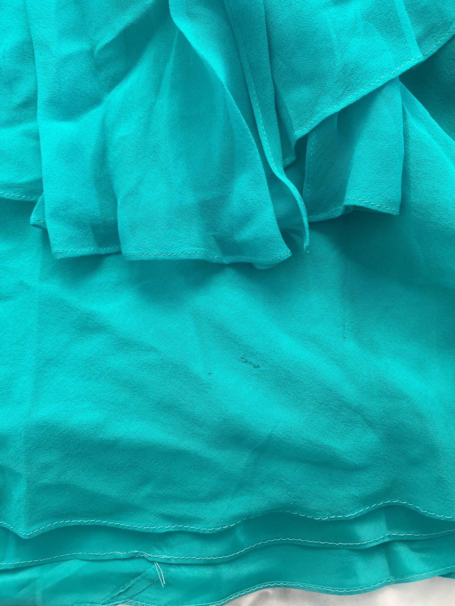 100% silk brand new handbeaded turquoise maxi gown