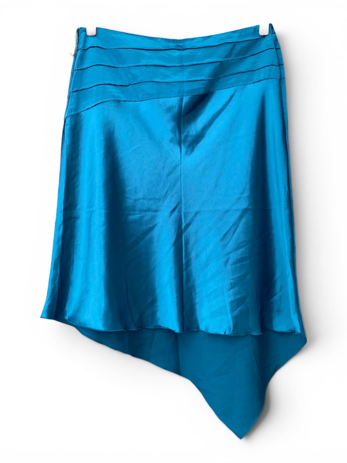 Rich blue satin skirt 🦋
