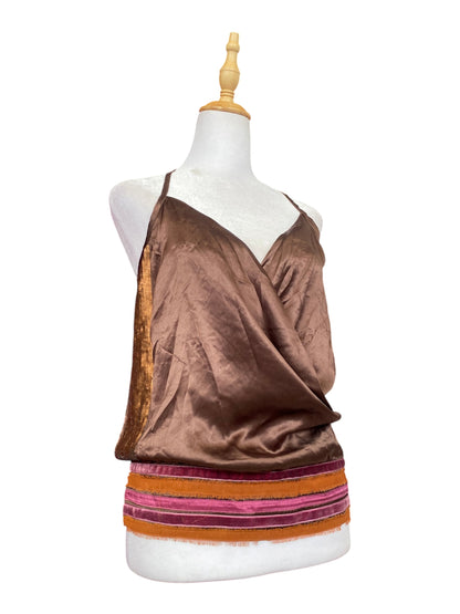 Brand new hot chocolate satin top