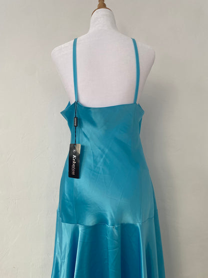 Brand new ethereal blue satin dress