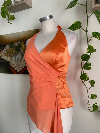 Brand new orange handbeaded set