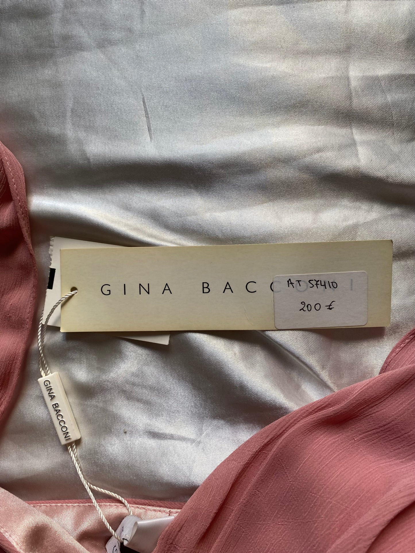 Brand new silk baby pink corset