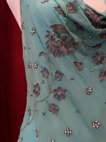 100% silk brand new aftershock blue summer top 💙