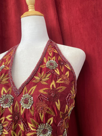 100% silk handbeaded lace up corset ❤️