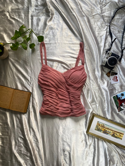 Brand new silk baby pink corset