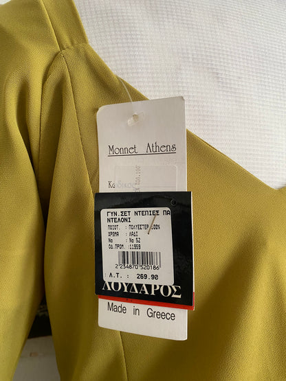 Brand new 2 piece olive green handbeaded set