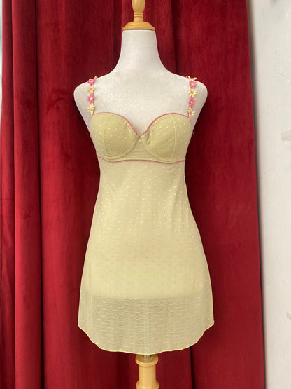 Butter yellow floral babydoll