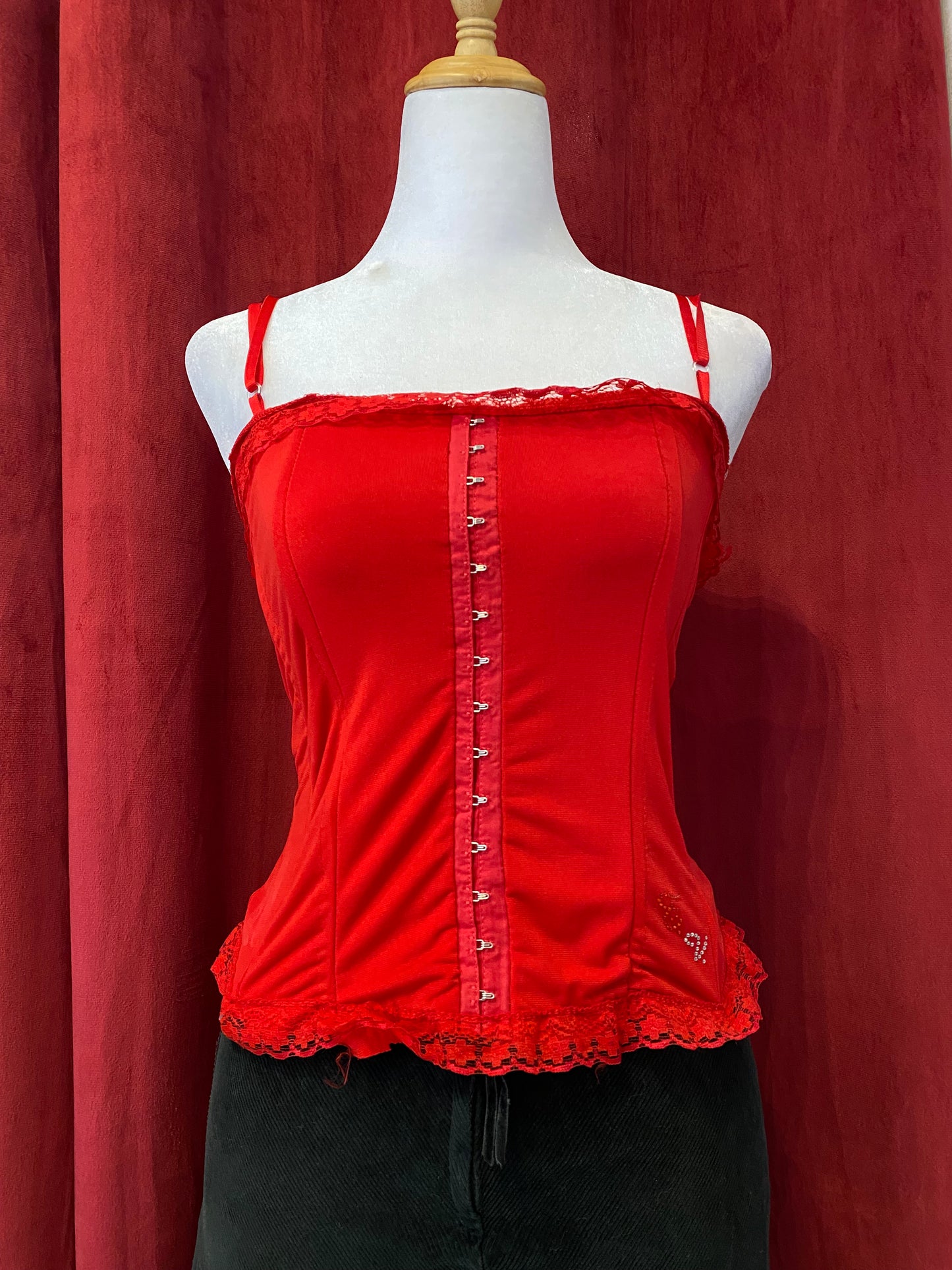 Brand new red corset top