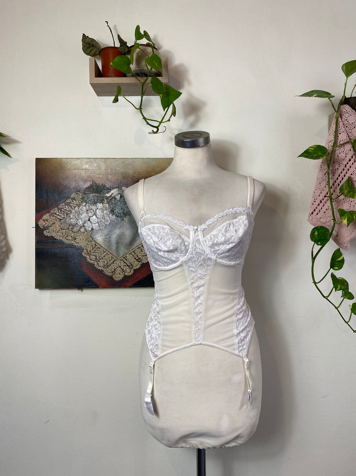 Bridal white corset with amazing details