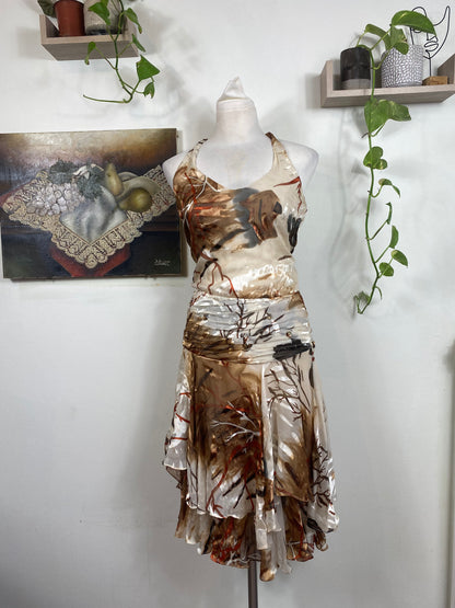 Brand new silk leopard dress