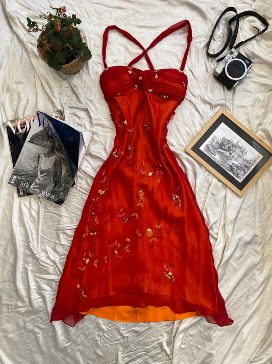 K derhy 100% silk sunset gown 🌅