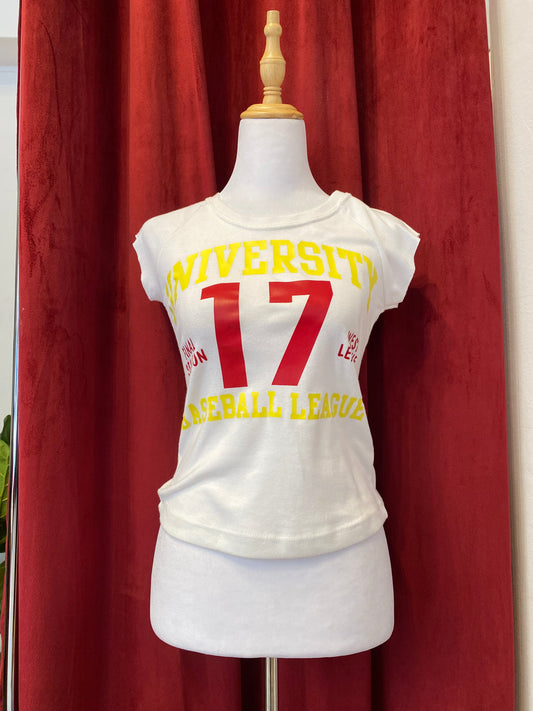 Brand new white T shirt with graphic details