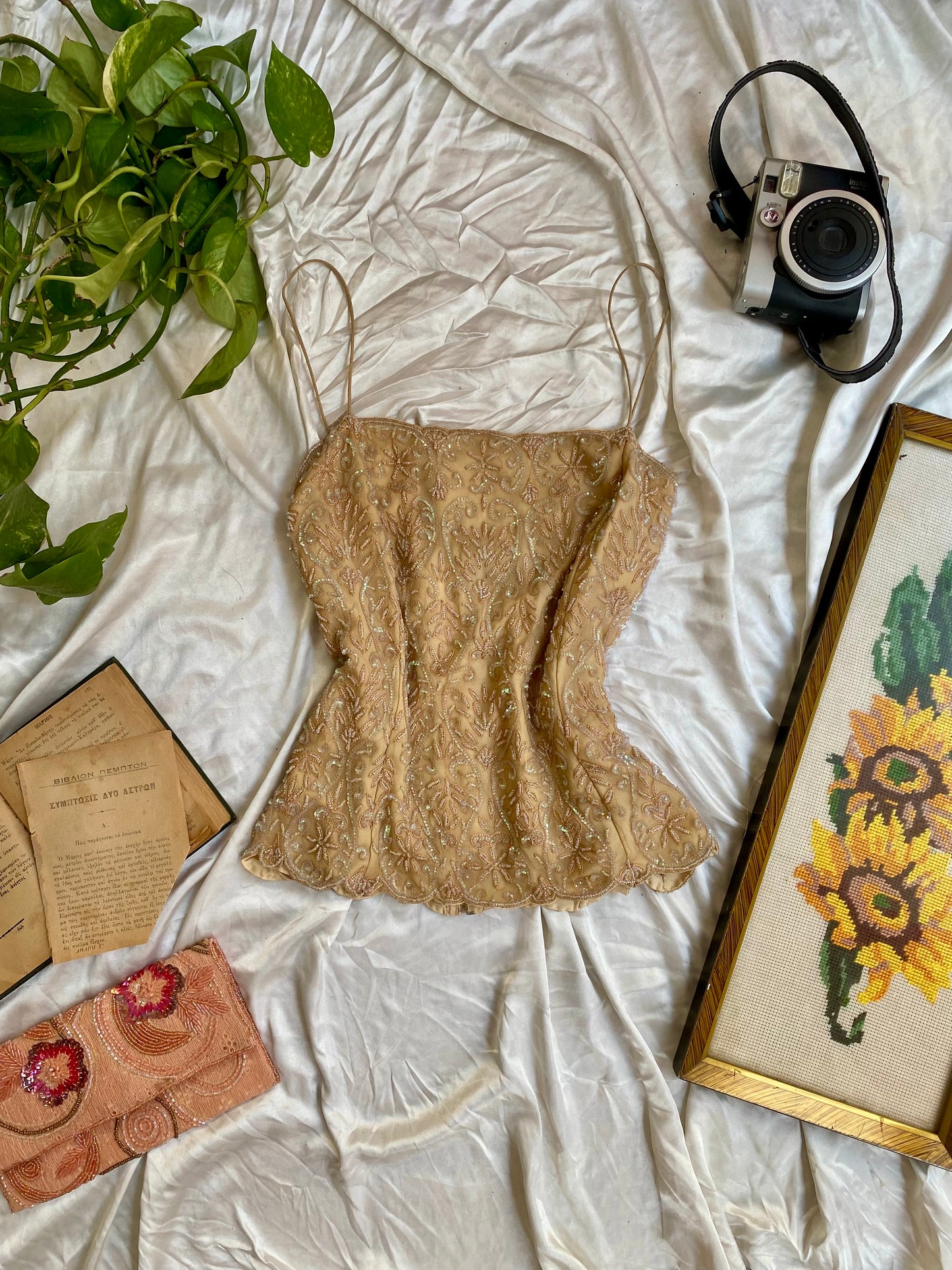 The Opaline Garden Silk Camisole